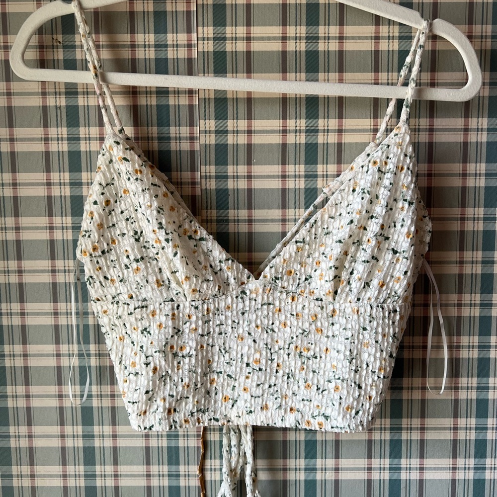 Floral Tank - White